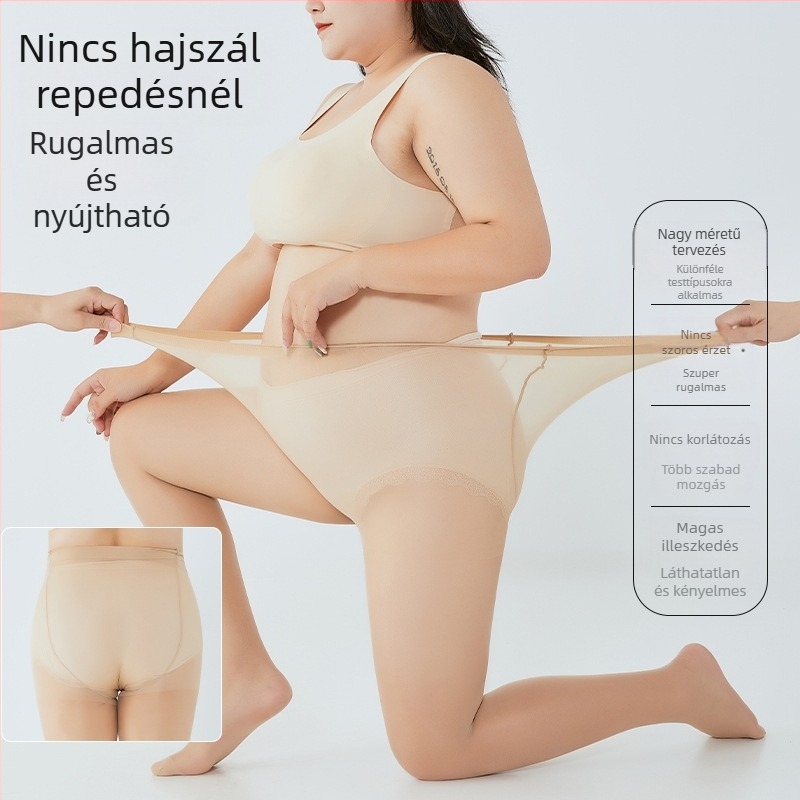 Női nylon harisnya - Csípőemelés, Láthatatlan, Csúszásgátló, 80-90% nylon tartalom
