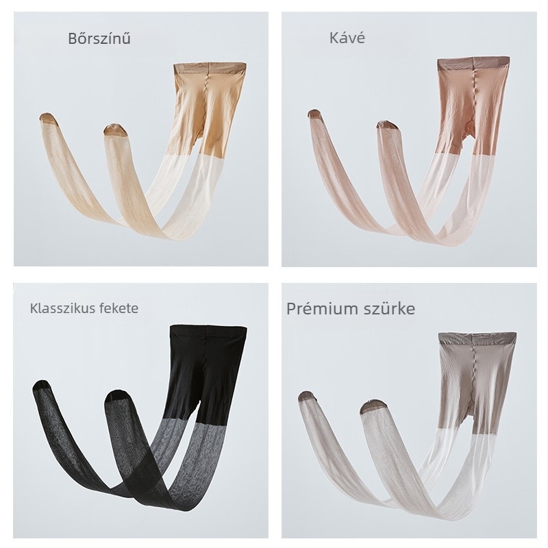 Női nylon harisnya - Csípőemelés, Láthatatlan, Csúszásgátló, 80-90% nylon tartalom