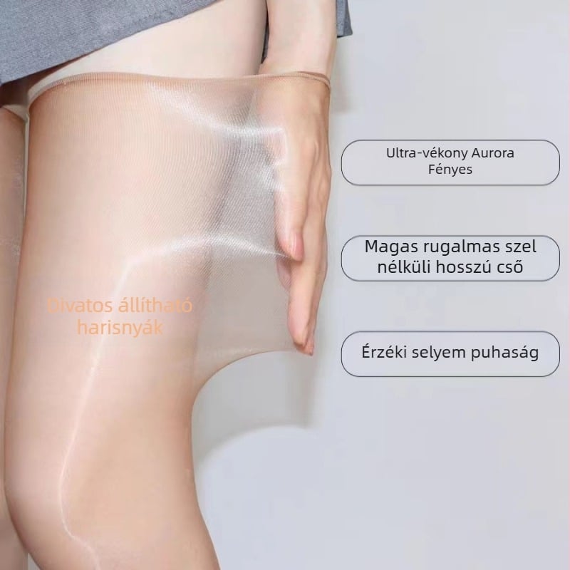 Nylon ultra vékony térd fölötti harisnya, szexi stílus, hosszú cső, 0D denier