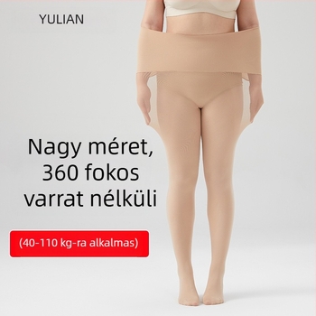 Plusz méretű varrás nélküli harisnyanadrág, 80D bársony, vastag ágyéki panel, anti-snag, lábak illúziója, tavasz–ősz