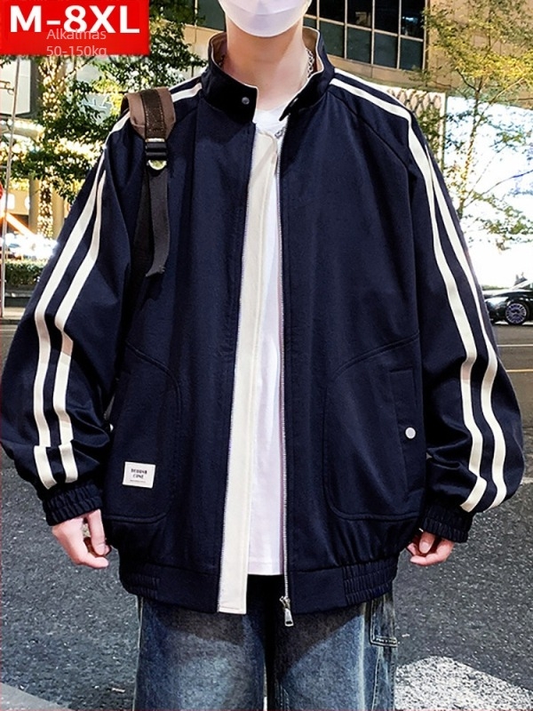 Álló galléros dzseki szalag részlettel, cipzárral, szélálló poliészter anyagból, lazán szabott