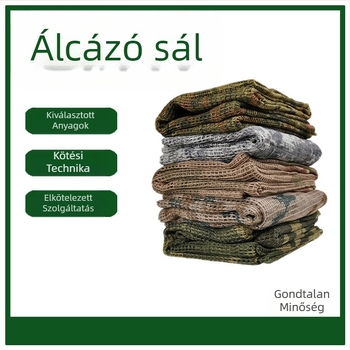 Többfunkciós sál dzsungel-kamuflázzal, hálós sál kültéri használatra, nagy méret, törölköző, minőségi garancia