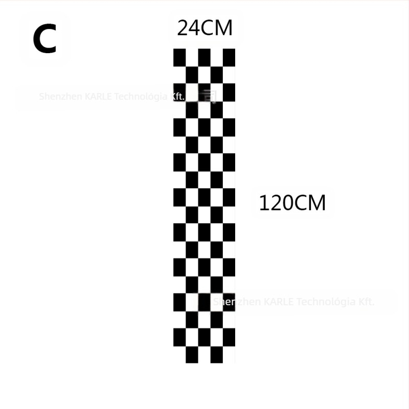 PVC autófedél matricája — hosszú csíkos öntapadó dekor, ajtóvonalhoz, testreszabható hosszúság és szélesség