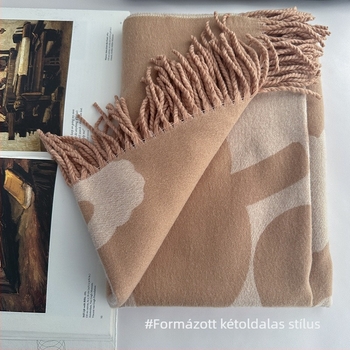 Virágos sál, Weft-kötésű, Téli melegség, Imitációs kasmír, Pamut-viszkóz keverék