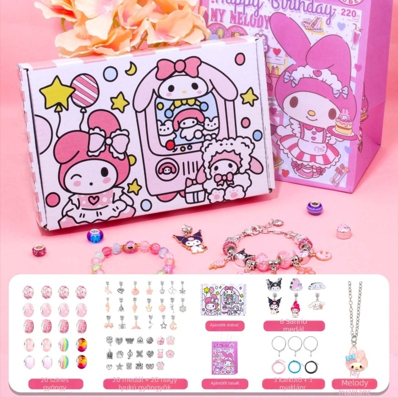 Gyerekeknek szánt karkötő készlet – ötvözött, elektroplátolás, HOMHUL/Heng Mei Huang TZ-04