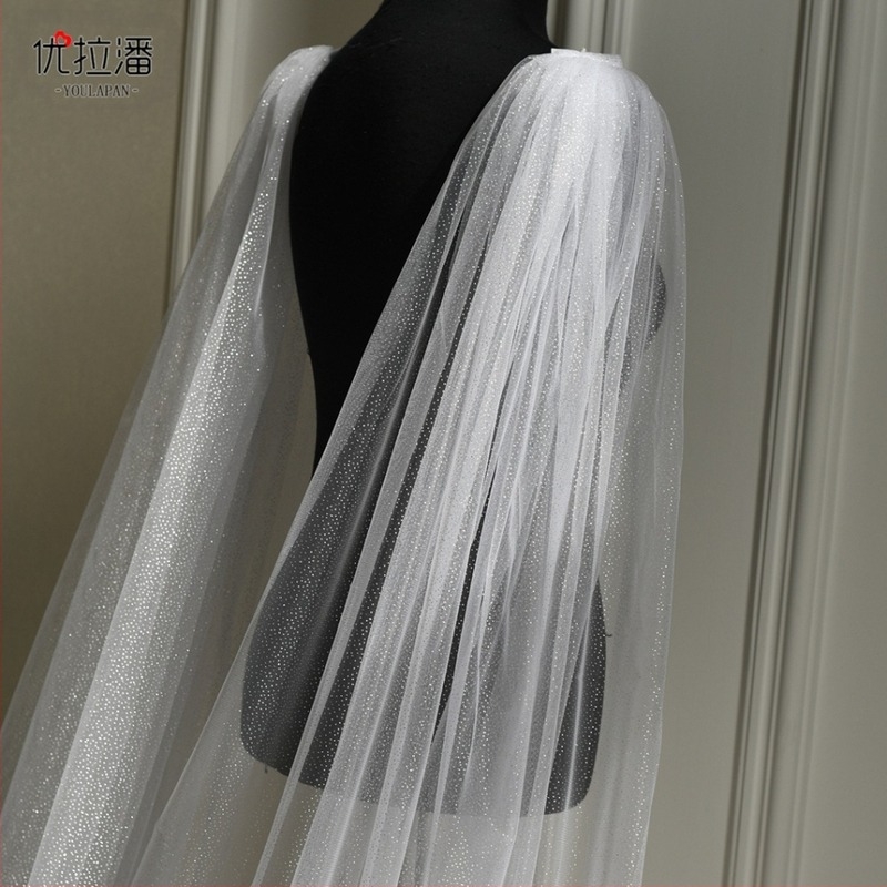 Női egyszínű hálós sál esküvőre, kézzel készített