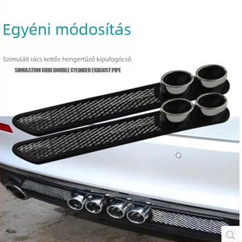 Autó hátsó dekoratív szellőző – hamis kipufogónyílás, szimulációs ventil, filmmaterial, öntapadós, testreszabható