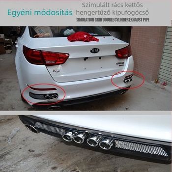 Autó hátsó dekoratív szellőző – hamis kipufogónyílás, szimulációs ventil, filmmaterial, öntapadós, testreszabható