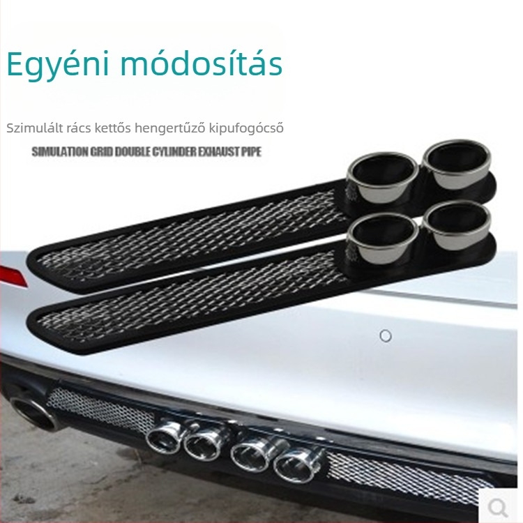 Autó hátsó dekoratív szellőző – hamis kipufogónyílás, szimulációs ventil, filmmaterial, öntapadós, testreszabható