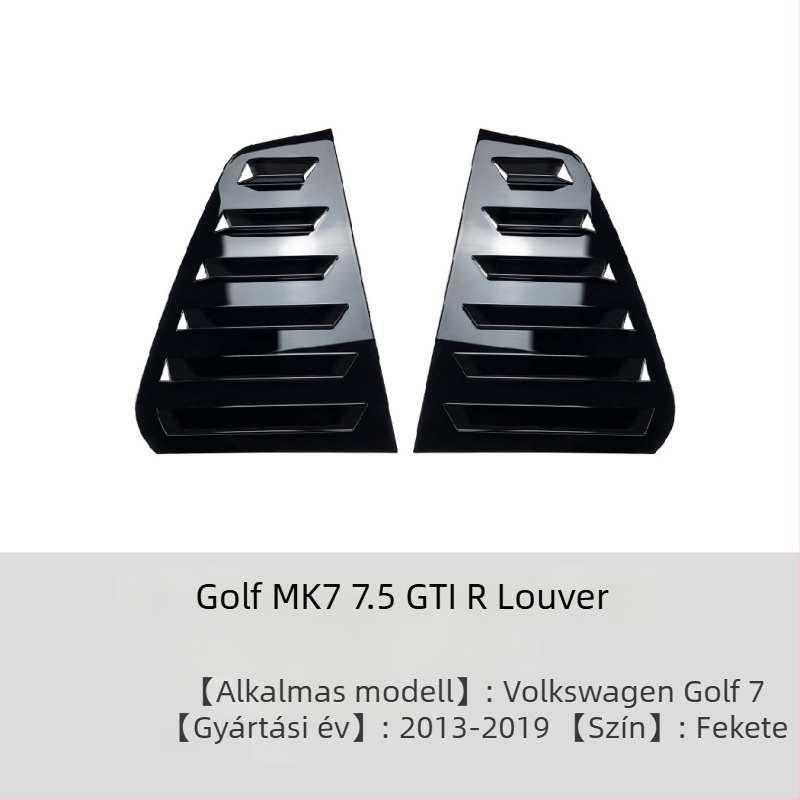 AMP-Z ABS karosszériás matrica Volkswagen Golf GTI Mk6/Mk7/Mk8 – Piano fekete karbon textúra, ragasztóval történő felhelyezés