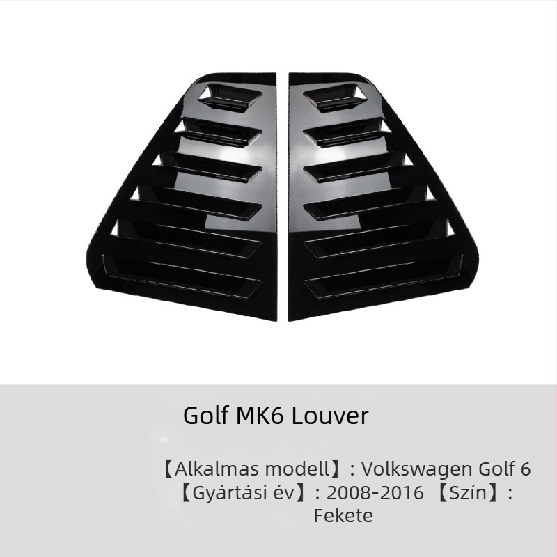 AMP-Z ABS karosszériás matrica Volkswagen Golf GTI Mk6/Mk7/Mk8 – Piano fekete karbon textúra, ragasztóval történő felhelyezés