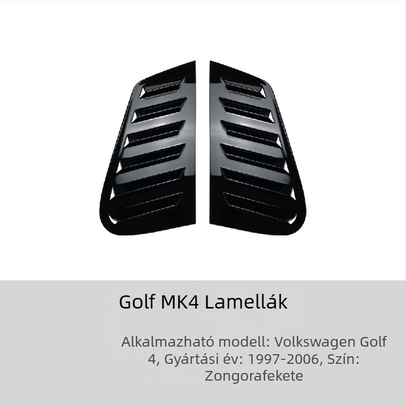 AMP-Z ABS karosszériás matrica Volkswagen Golf GTI Mk6/Mk7/Mk8 – Piano fekete karbon textúra, ragasztóval történő felhelyezés
