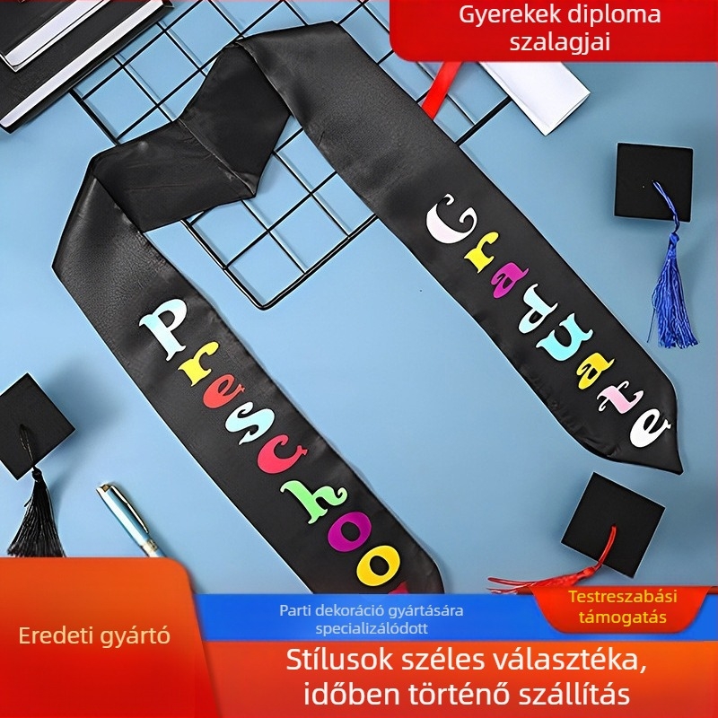 Gyermekek szatén ünnepi vállszalag - uniszex, nyár, egyszerű stílus, nyomtatott dekoráció