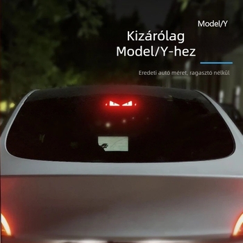 Tesla Model 3/Y autó lámpa matricája, karbon rost textúrával, karbon rost imitációval, szívócsésze rögzítés, testreszabható