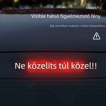Tesla Model 3/Y autó lámpa matricája, karbon rost textúrával, karbon rost imitációval, szívócsésze rögzítés, testreszabható