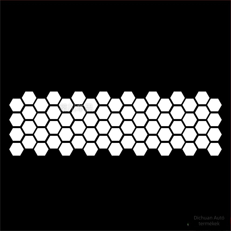 Kashes autókarosszéria matrica méhsejt mintával, öntapadós kivitel