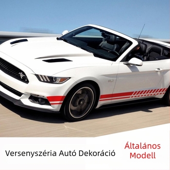 Oldalsó küszöb matrica versenypöttyökkel (Y-101, Universal) – vinil, erős tapadás, testreszabható, az autó oldalsó küszöbére