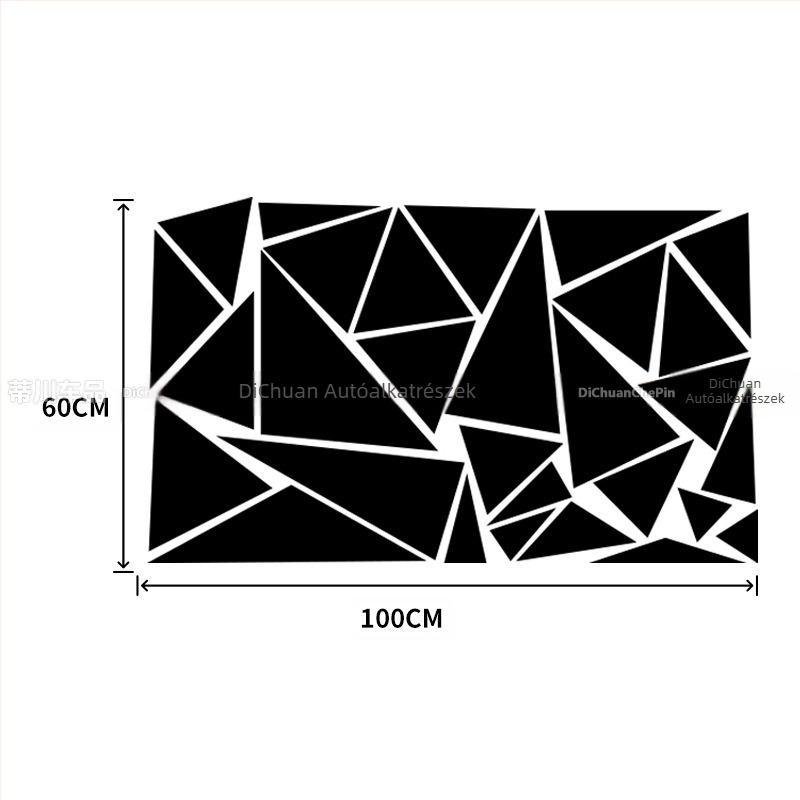 Kasusi geometriai háromszög autókarosszéria matrica – ragasztó vinil DIY decal