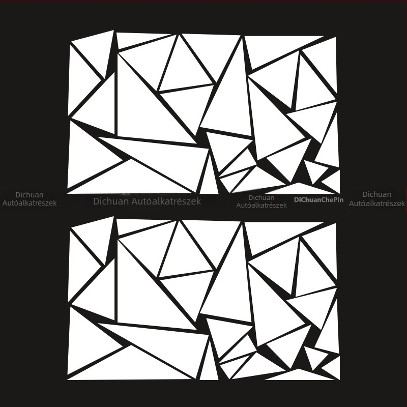 Kasusi geometriai háromszög autókarosszéria matrica – ragasztó vinil DIY decal