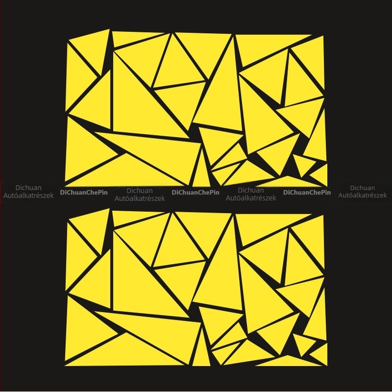 Kasusi geometriai háromszög autókarosszéria matrica – ragasztó vinil DIY decal