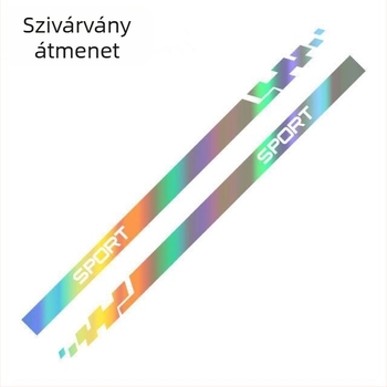Autó oldalsó szoknya matrica — testreszabható teljes autó dekor, ütközésgátló ragasztó, telepítés vákuumrögzítéssel, Card Vernon Cool Sticker