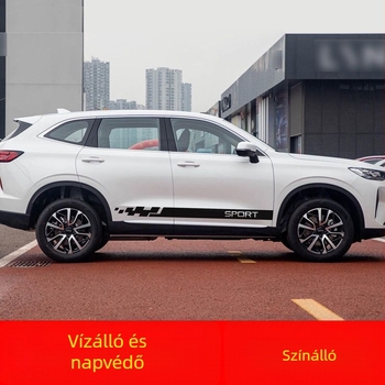 Autó oldalsó szoknya matrica — testreszabható teljes autó dekor, ütközésgátló ragasztó, telepítés vákuumrögzítéssel, Card Vernon Cool Sticker