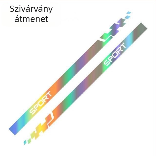 Autó oldalsó szoknya matrica — testreszabható teljes autó dekor, ütközésgátló ragasztó, telepítés vákuumrögzítéssel, Card Vernon Cool Sticker