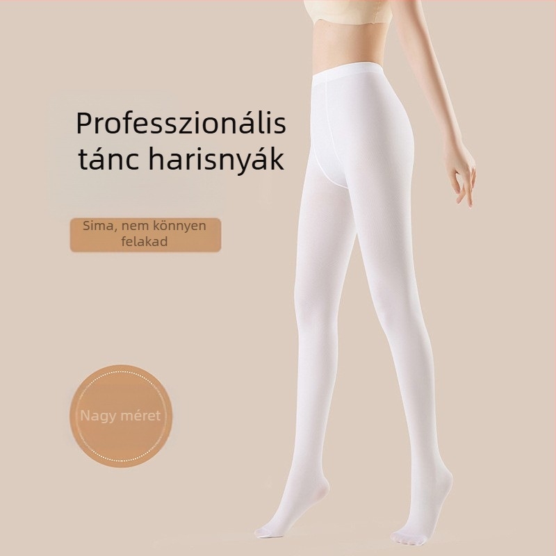 Női táncos harisnyanadrág Velvet – anti-akasztás védelem, egyszínű mintázat, 50D, poliészter 50–70%