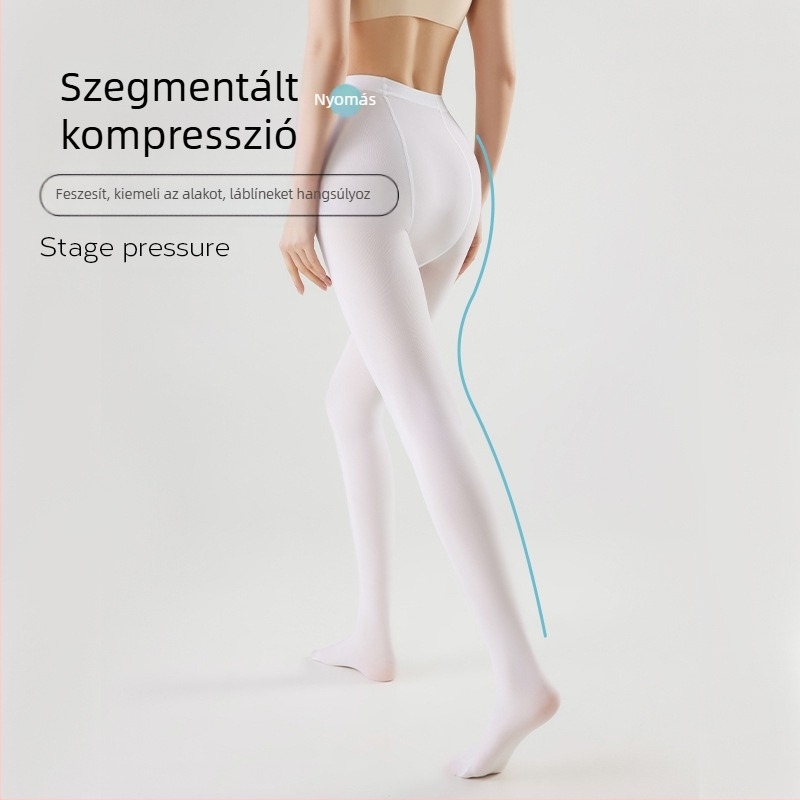 Női táncos harisnyanadrág Velvet – anti-akasztás védelem, egyszínű mintázat, 50D, poliészter 50–70%