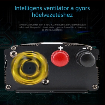 Keithia autóinverter 12V/24V/48V/60V-ról 220V-ra, 500W/1000W/2000W