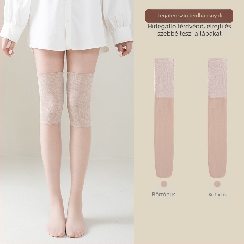 Női nylon harisnya térdig érő, vékony, 15D, csúszásmentes szilikon, anti-szakadás