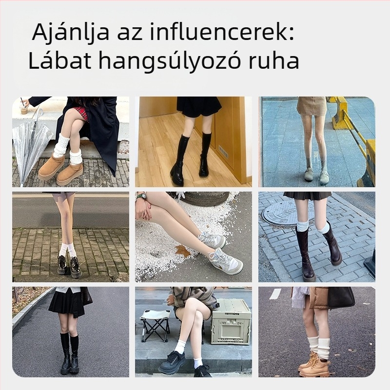 Bársonyos vastag harisnya alakformáló, csúszás elleni, lábakkal (viszkóz 30–50%)