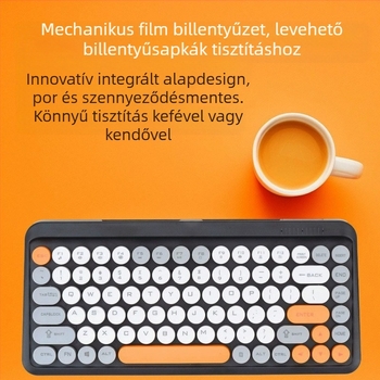 Vezeték nélküli billentyűzet és egér készlet – Bluetooth csatlakozás, ergonómiai támogatás, testreszabás elérhető