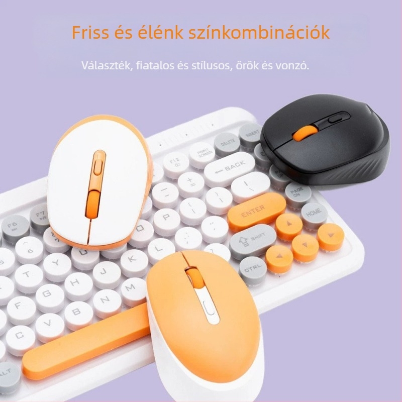 Vezeték nélküli billentyűzet és egér készlet – Bluetooth csatlakozás, ergonómiai támogatás, testreszabás elérhető