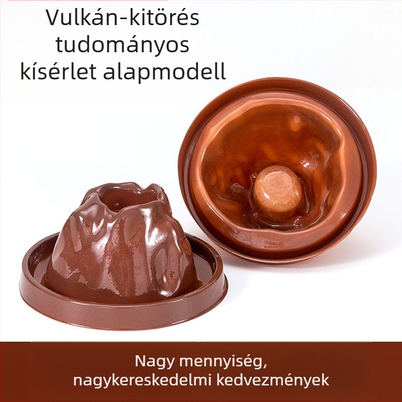 KEQU Vulkanikus kitörés kísérleti bázis modell, DIY kémiai kísérleti eszközök, STEAM kézműves, nem elektromos, fizika oktató játék 7–14 éveseknek