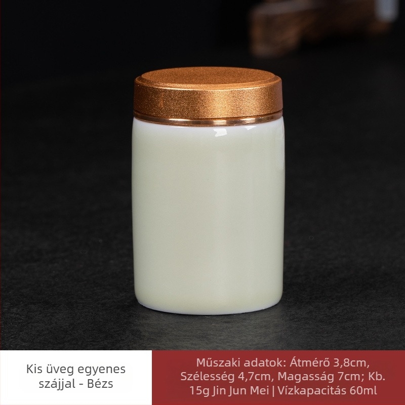 Kerámiából készült teás doboz Celadon felülettel és ötvözetes fedéllel, nedvességálló, logó nyomtatás elérhető