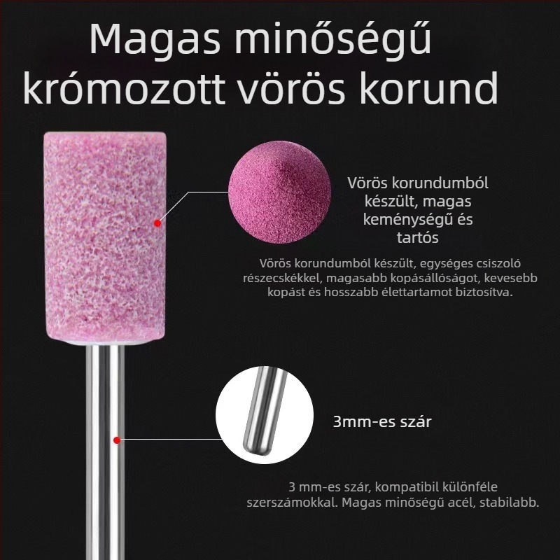 Csiszolófej WELIBA – korund, modell: Grinding head, csiszoláshoz és polírozáshoz öntőforma acélból, rézből és alumíniumból