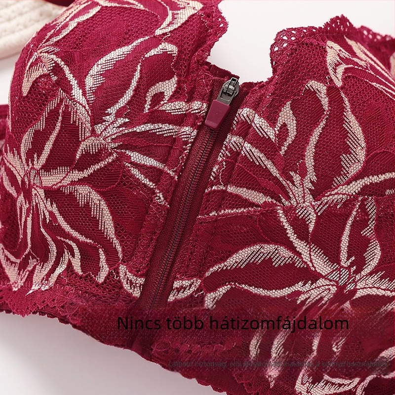 Elöl záródó melltartó kismellű nőknek, push-up, 3/4 kosár, vékony formázott kosár, pamut anyag, rögzített dupla vállpántok