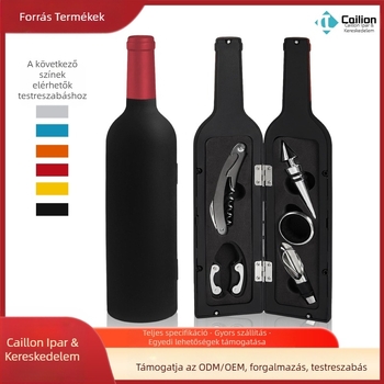 Rozsdamentes acélból készült tengeri csikó formájú dugóhúzó készlet – multifunkcionális italkészlet borhoz és sörhöz, márka Five, 5 alkatrész, 5 készlet, 2013 nyara