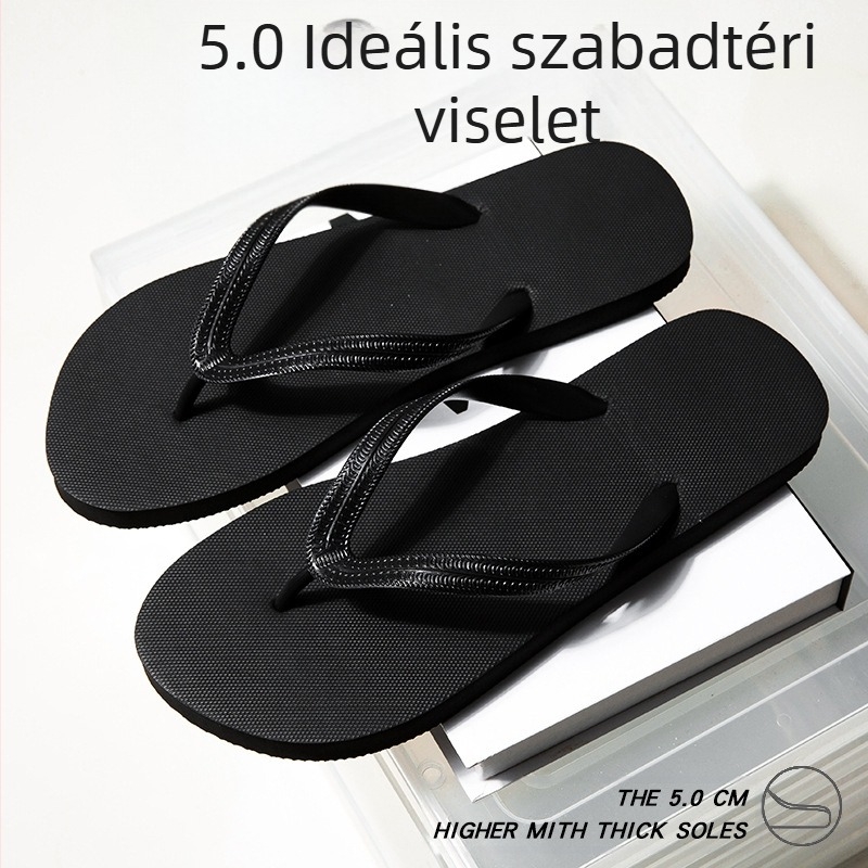 Férfi flip-flopok PVC felsőrésszel, PE talppal, casual nyitott lábujj stílus, ragasztott gumi talp technológia