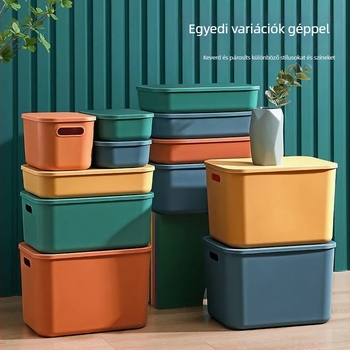 PP-plasztikus tároló doboz, 24 L — többfunkciós, mozgatható, porálló