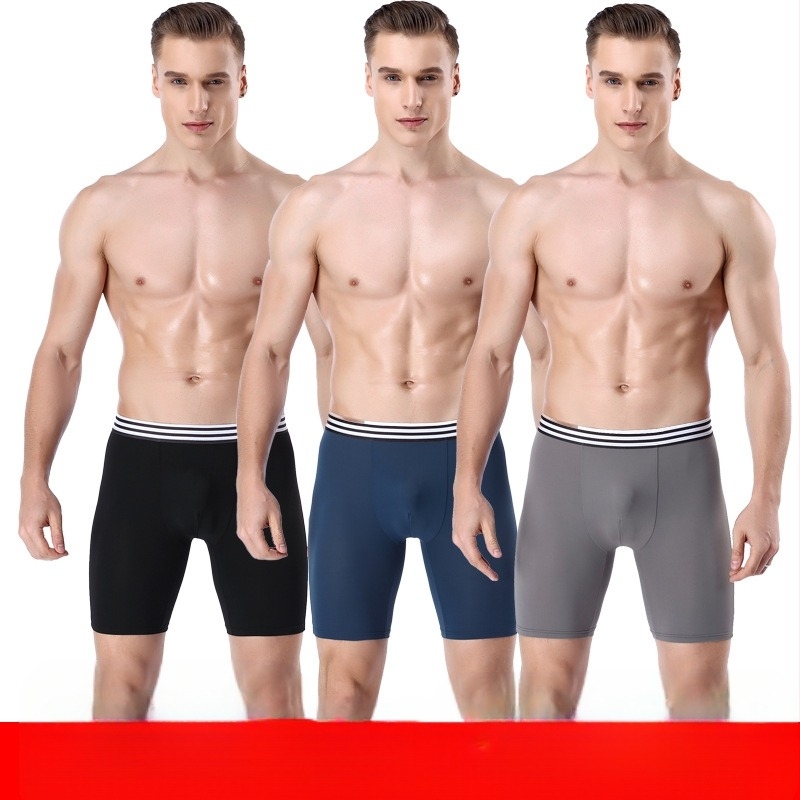 Jégselyem férfi sport boxer brief nylonból – gyorsan száradó, lélegző, középmagas derekú, viszkóz bélés