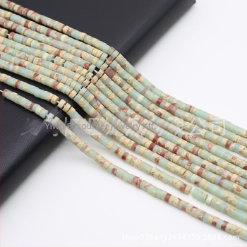 Shoushan kő cilindrikus gyöngyök – félkész DIY ékszer alkatrészek, természetes kő, féldrágakő, 8 g