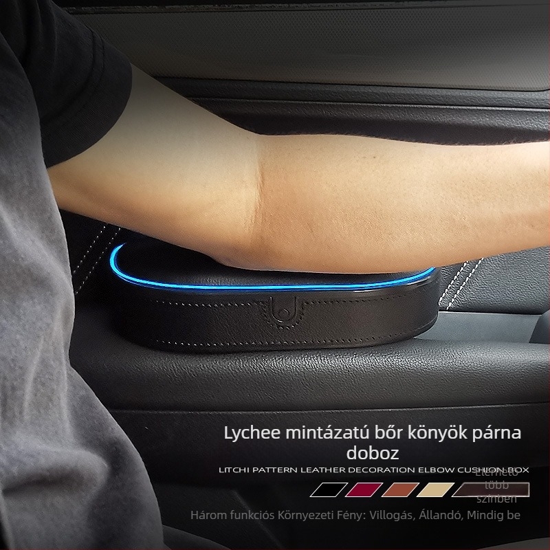 Autó kartámasz tároló doboz – bőr, Geshuo márka, univerzális illeszkedés általános modellekhez, eredet Guangzhou, termékkód CK19.