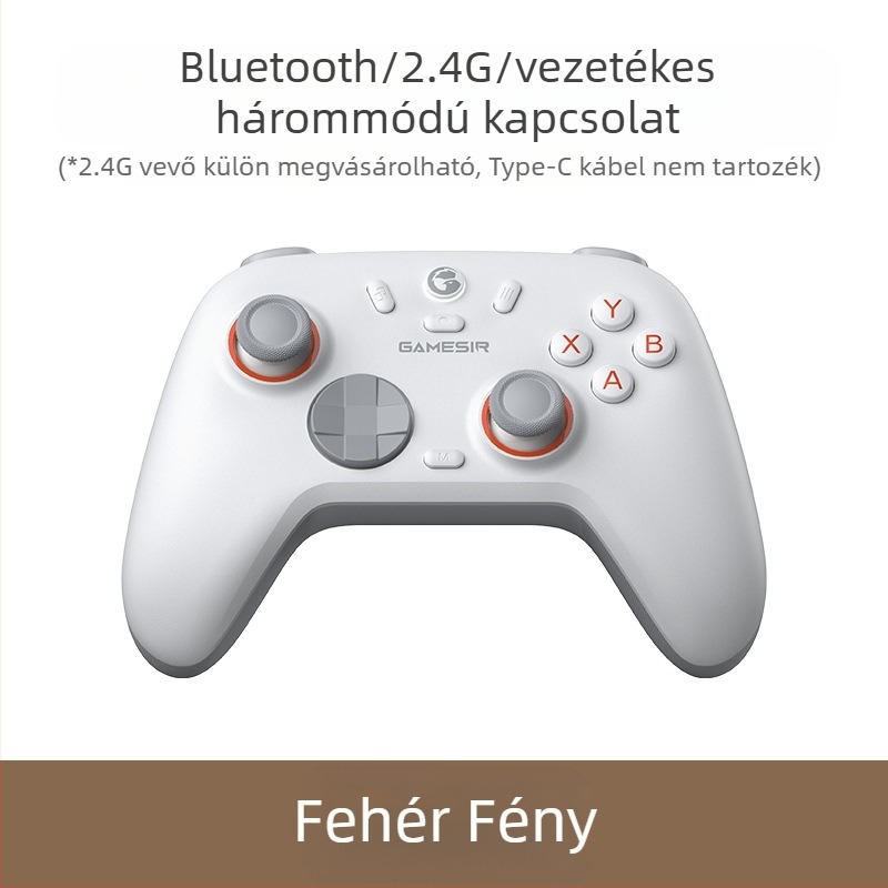 GameSir Morning Star 2 vezeték nélküli játékvezérlő Bluetooth és USB-vel PC-hez, Switchhez, iOS-hez és Androidhoz, vibrációval és Hall-szenzorral