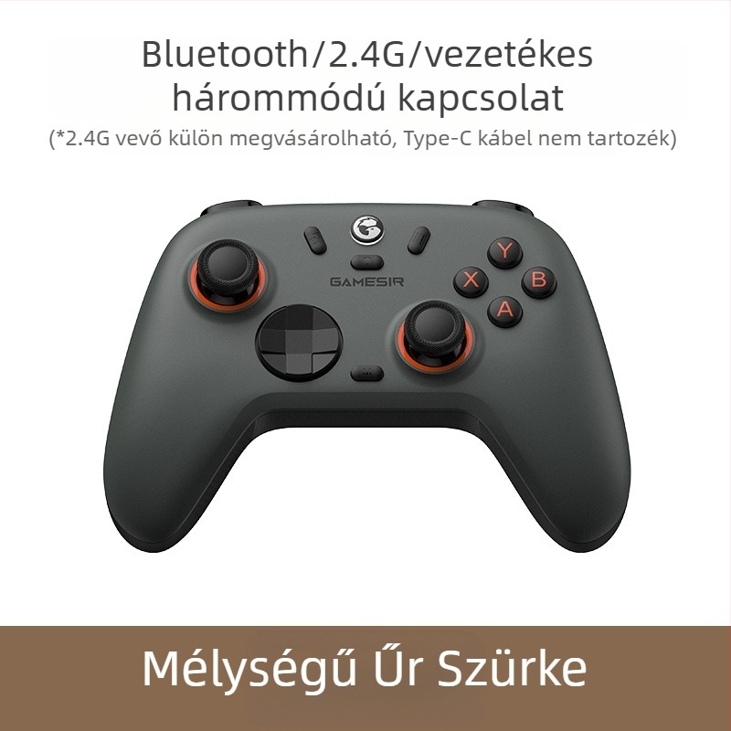GameSir Morning Star 2 vezeték nélküli játékvezérlő Bluetooth és USB-vel PC-hez, Switchhez, iOS-hez és Androidhoz, vibrációval és Hall-szenzorral