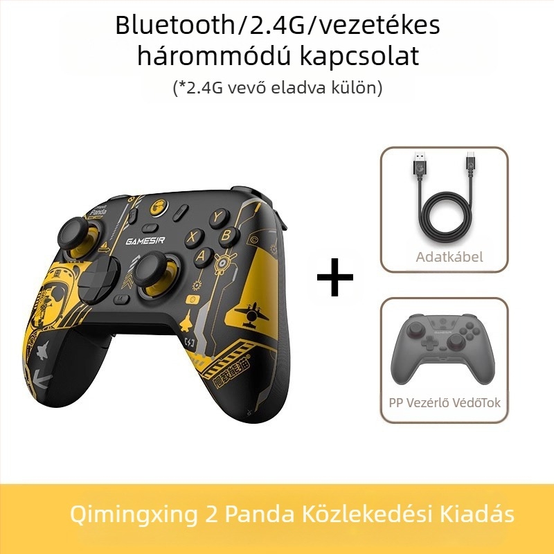 GameSir Morning Star 2 vezeték nélküli játékvezérlő Bluetooth és USB-vel PC-hez, Switchhez, iOS-hez és Androidhoz, vibrációval és Hall-szenzorral