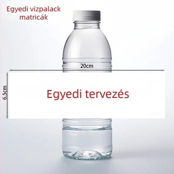 Minerałvíz üveg címke, rajzfilmszerű stílus, papír alapú anyag, pull-flag, kellék a díszlethez