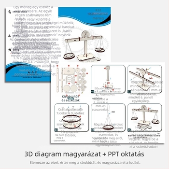 STEM oktató fa játék: DIY többfunkciós tudományos kísérletek mérleggel az intellektuális fejlődéshez, 4–6 éveseknek.