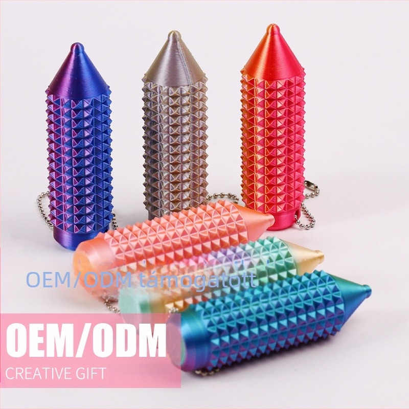 Kónuszos masszázsbot a szorongás enyhítésére, 3D-nyomtatott PLA, modern művészeti stílus, testreszabás elérhető